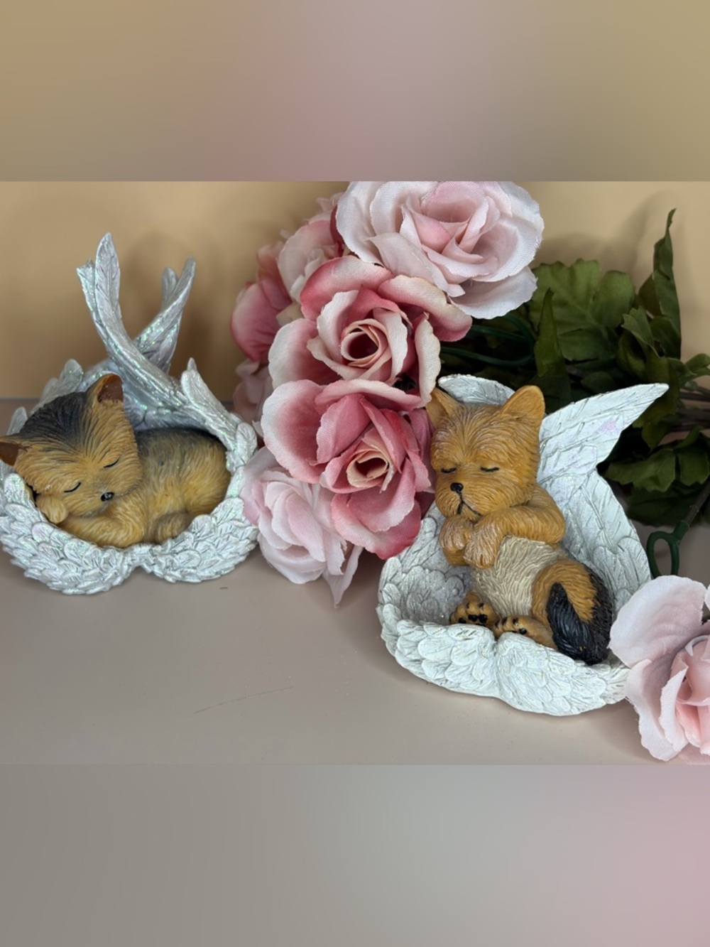 ASPCA Yorkie Angel Figurines Set 🐶✨ Heaven Collection Puppy Decor Gift